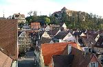 Jochen Mensing: Blicke vom Baugerüst des Fruchtkastens auf die Tübinger Altstadt