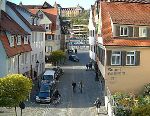 Jochen Mensing: Blicke vom Baugerst des Fruchtkastens auf die Tbinger Altstadt